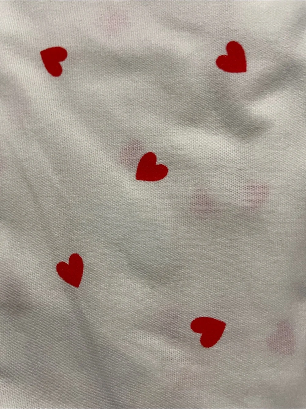 Pillowfort White Cotton Sheet Set with Red Heart Print